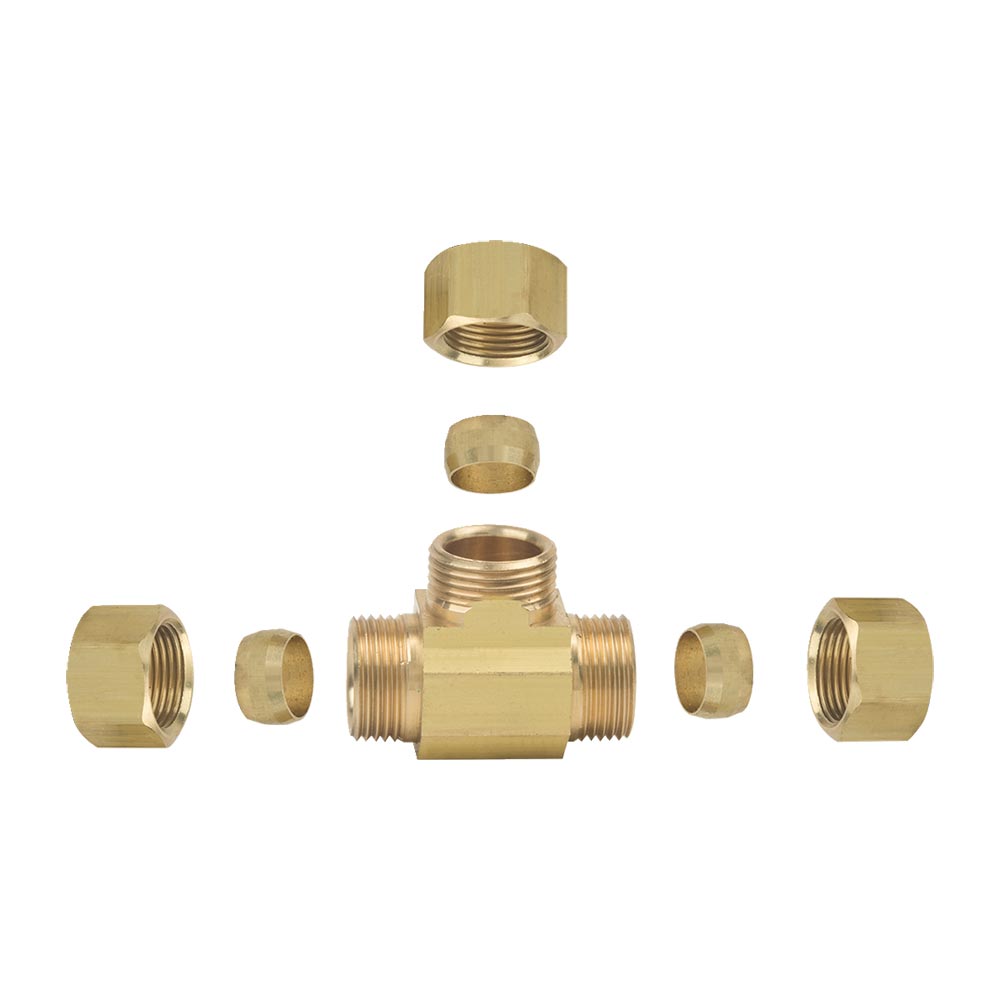 1068-T 64-C 1/2" Comp Lead-Free Brass Tee - W03