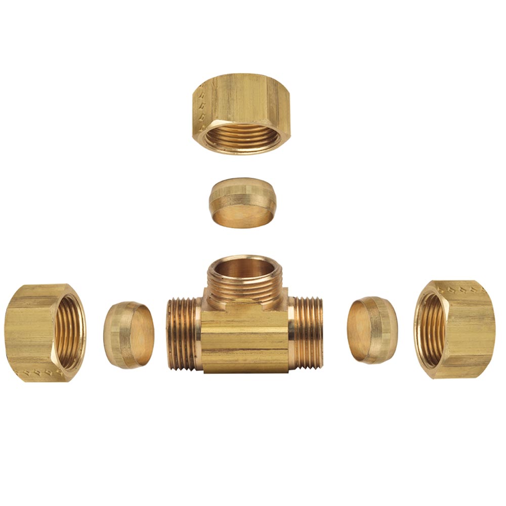 1069-T 64-C 5/8" Comp Lead-Free Brass  Tee - W03