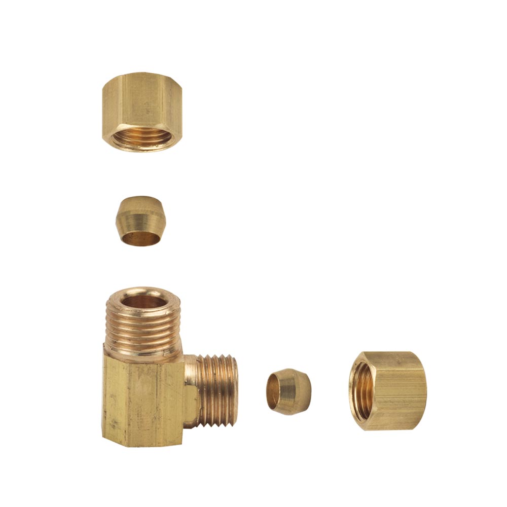 1070-T 65-C 1/4" Comp Lead-Free Brass  90 Elbow - W03