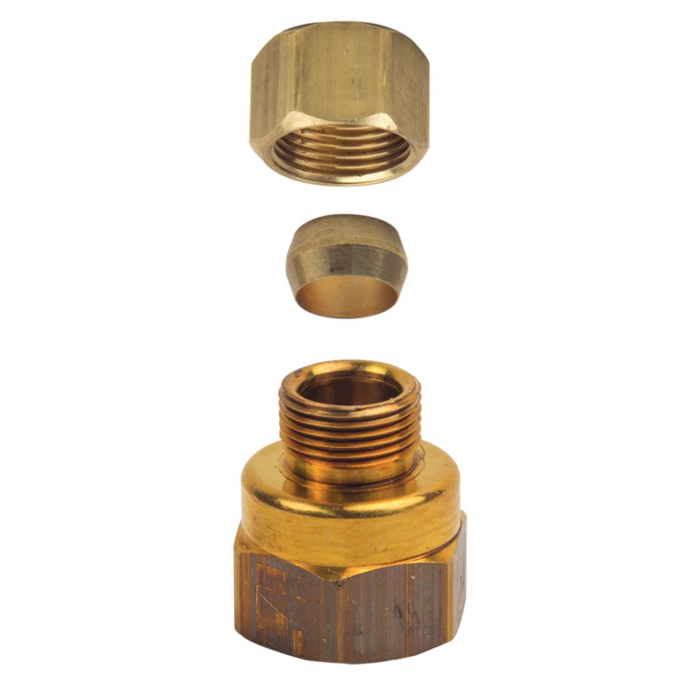 1081-T 66-C 3/8" Comp x 1/2" FIP Lead-Free Brass Adapter - W03