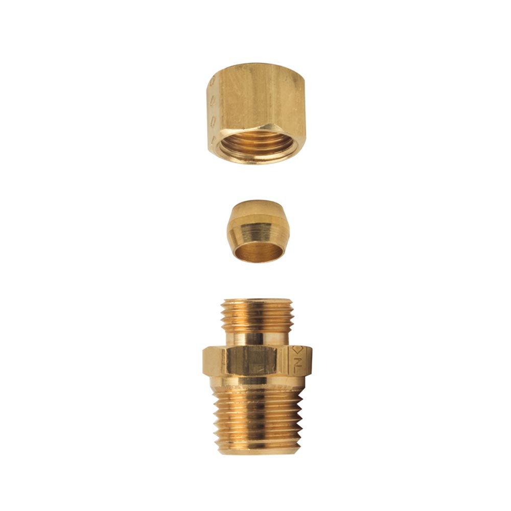 1088-T 68-C 1/4" Comp x 1/4" MIP Lead-Free Brass Adapter - W03
