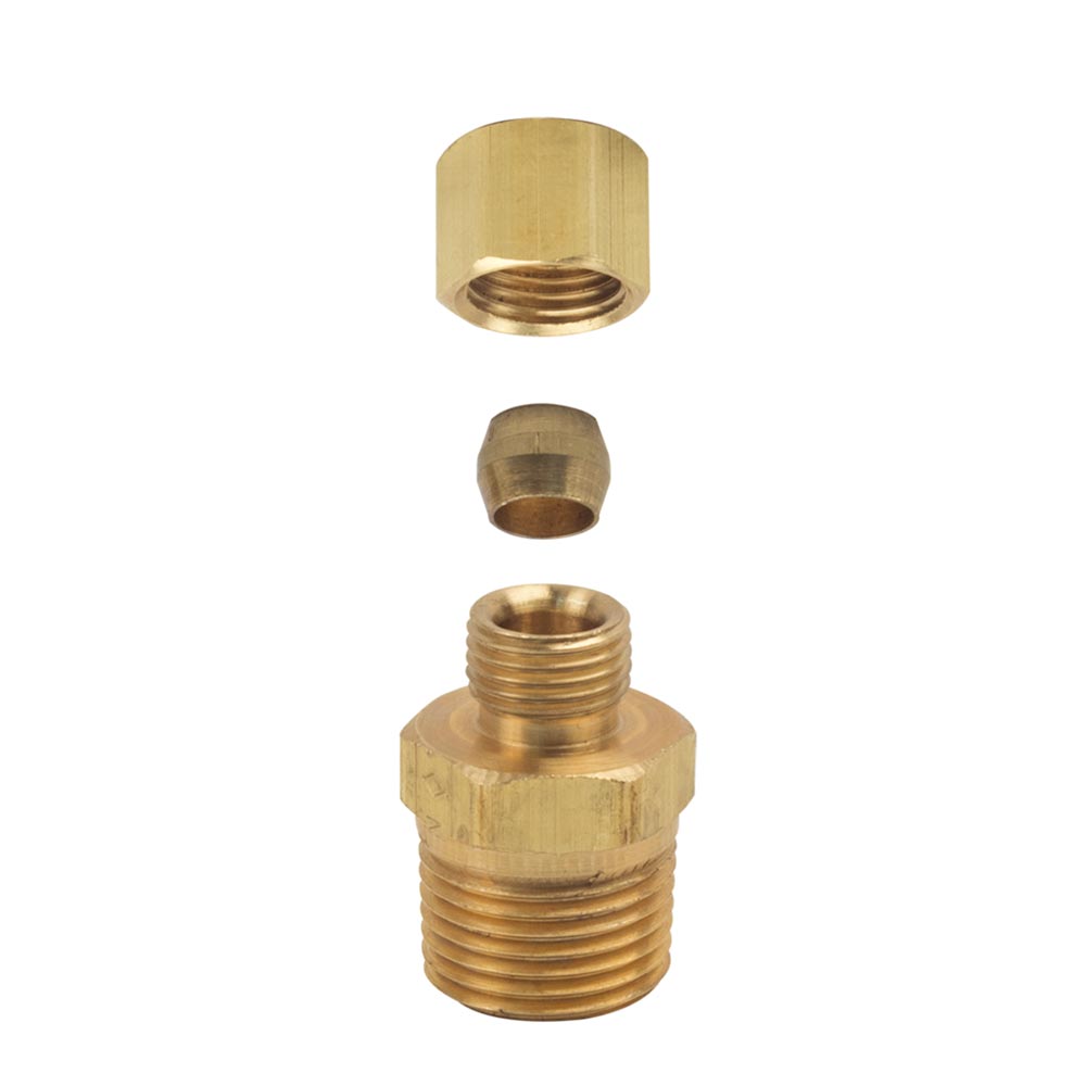1089-T 68-C 1/4" Comp x 3/8" MIP Lead-Free Brass Adapter - W03