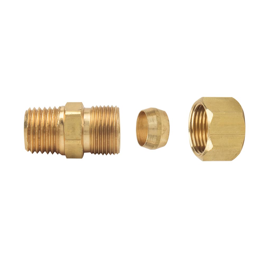 1090-T 68-C 3/8" Comp  x 1/4" MIP Lead-Free Brass Adapter - W03