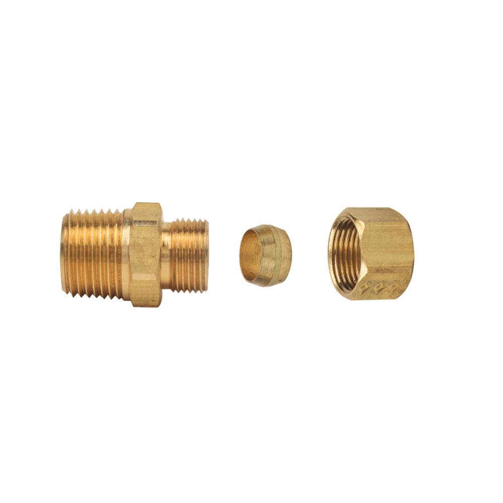 1091-T 68-C 3/8" Comp  x 3/8"  MIP Lead-Free Brass  Adapter - W02
