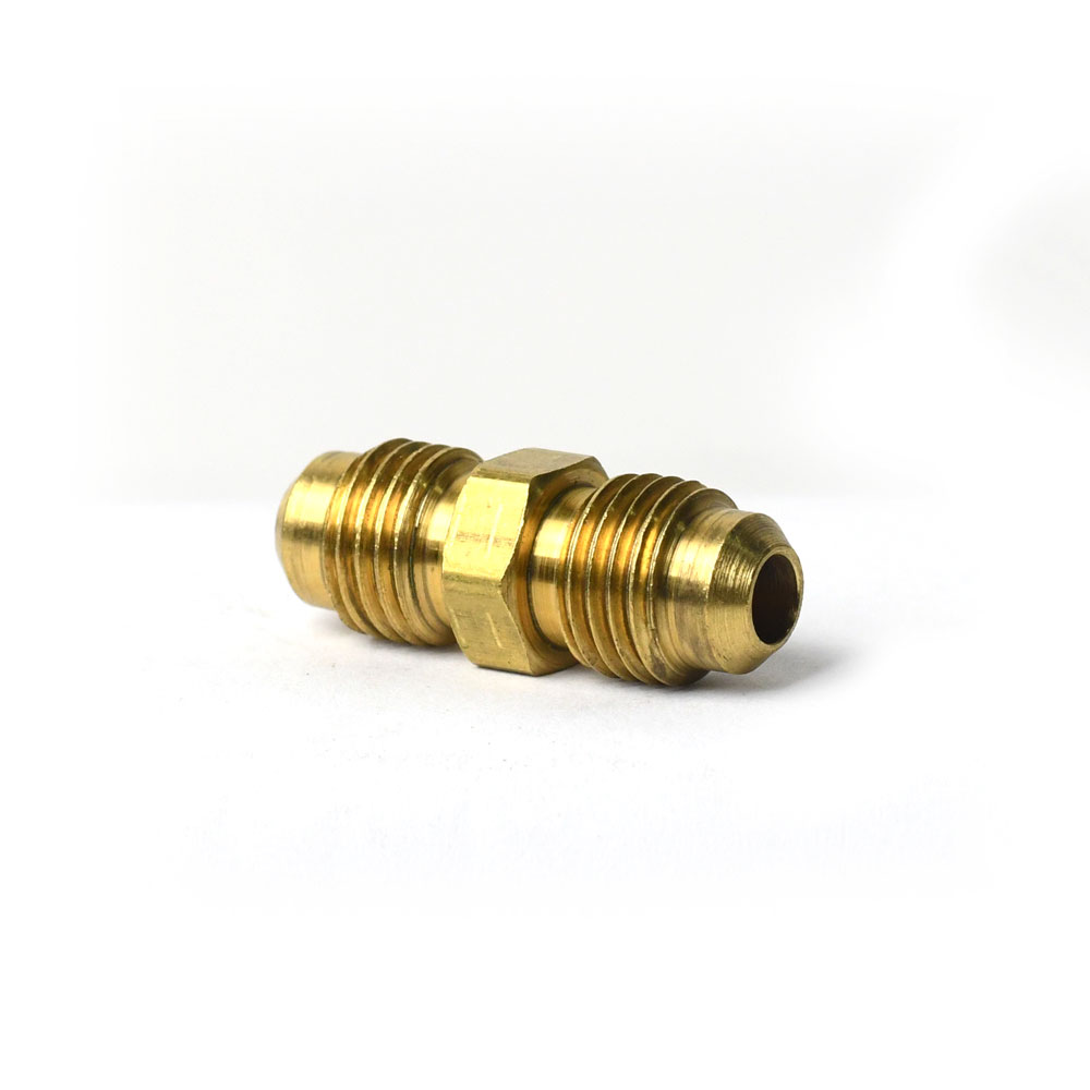 1112-T #42-F 1/4" Brass Flare Coupling - W03