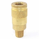 1/4" x 1/4" MPT Auto Brass Coupler - Single Display Pack - W04
