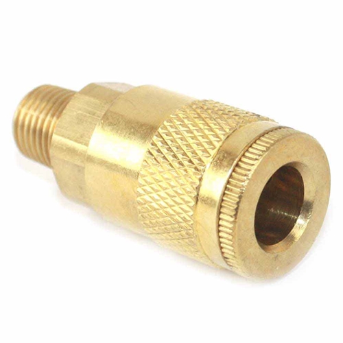 1/4" x 1/4" MPT Auto Brass Coupler  - Six Display Pack - W03