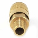 1/4" x 1/4" MPT Auto Brass Coupler  - Six Display Pack - W05