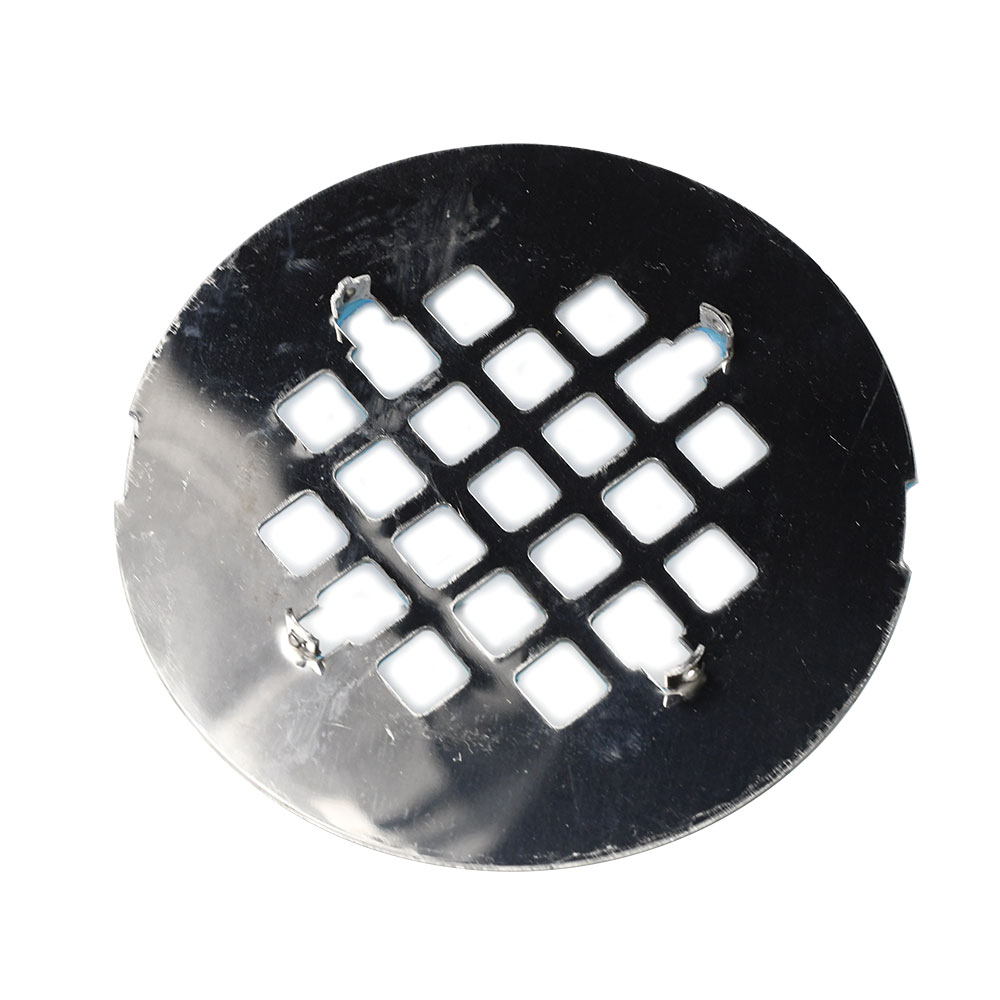1250-T 4-1/2" Stainless Steel Strainer - Shower Drain Square Grid - W03