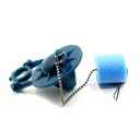 1279-T Universal Toilet Repair Flapper with Float - Blue - W04