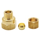 1352-T 66 5/16" x 3/8" Lead-Free Brass Compression FIP Adapter - W03