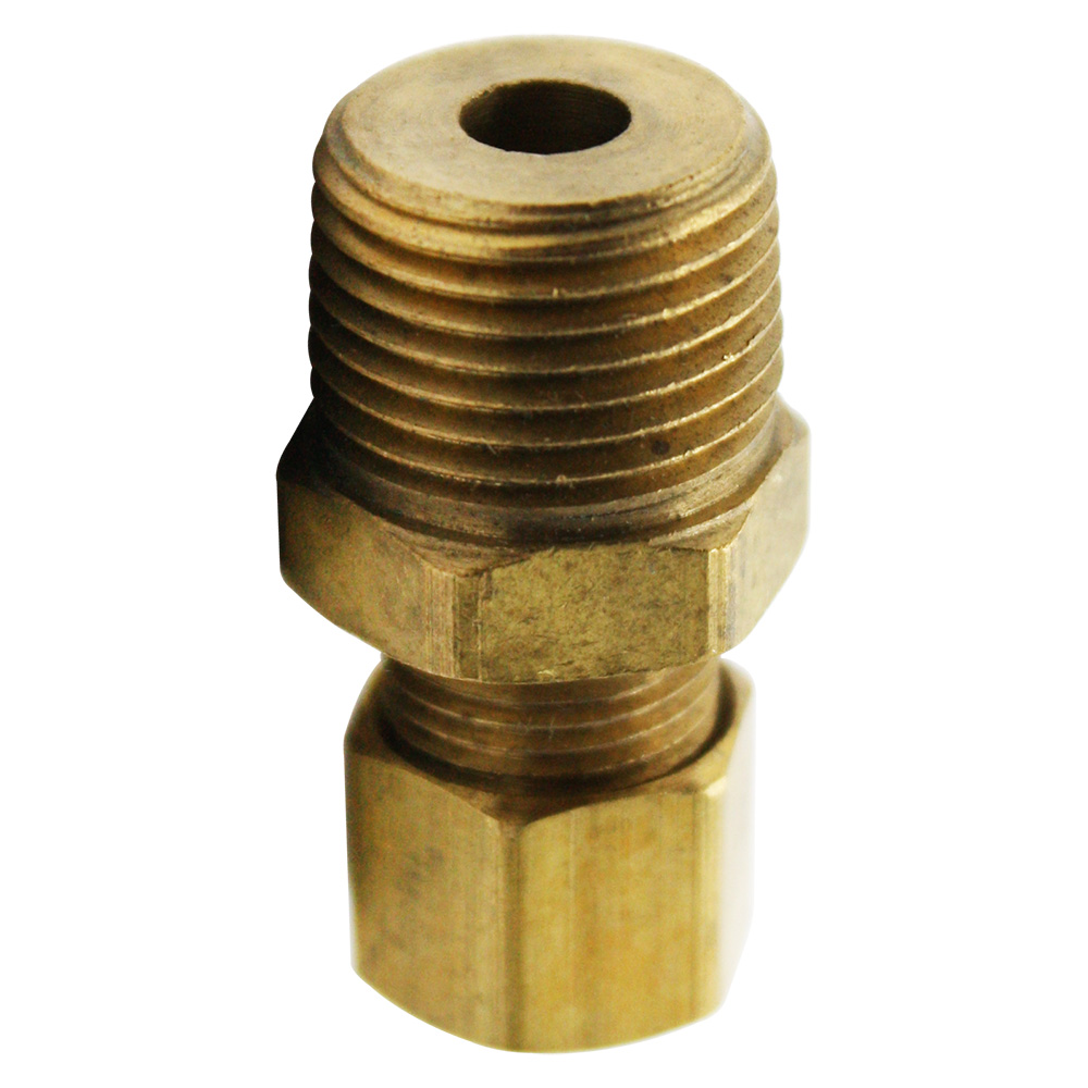 1357-T 68 5/16" x 3/8" Lead-Free Brass Compression MIP Adapter - W02