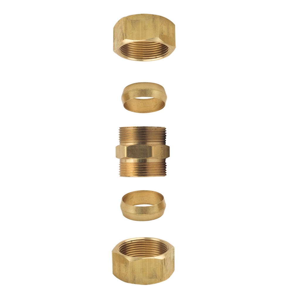 1382-T 62 7/8" Lead-Free Brass Compression Coupling - W03