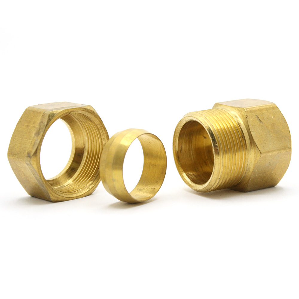 1386-T 66-C 7/8" x 1/2" Lead-Free Brass Compression FIP Adapter - W03