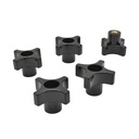 4 Point Knob 1/4-20  (5/pk)