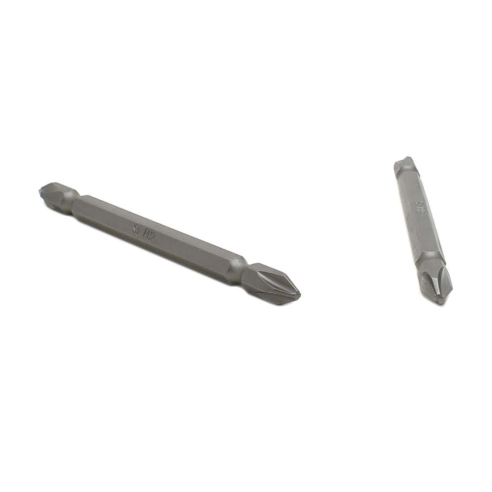 10 Display Pack - 2# Phillips Double End Screwdriver Bits - 4" Long