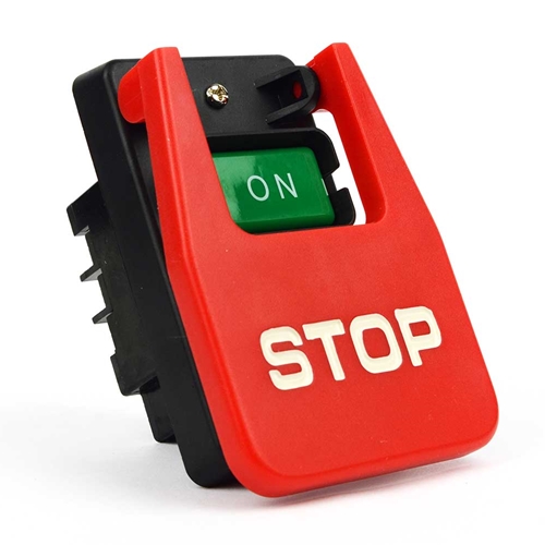Large Table Saw Push-Button Switch w/Emergency STOP Cover (SW56-1, 18805, 18806)