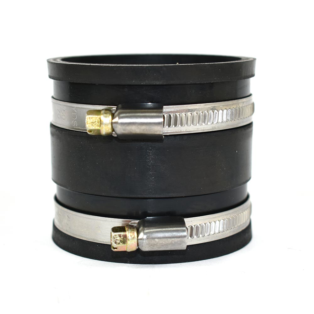 2-1/2" Rubber Connecting Tube with Stainless Steel Hose Clamps