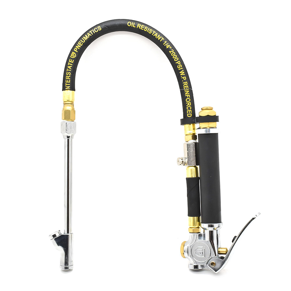 T5000 Inflator with straight in dual foot 6" Ext T08 - Steel Braided