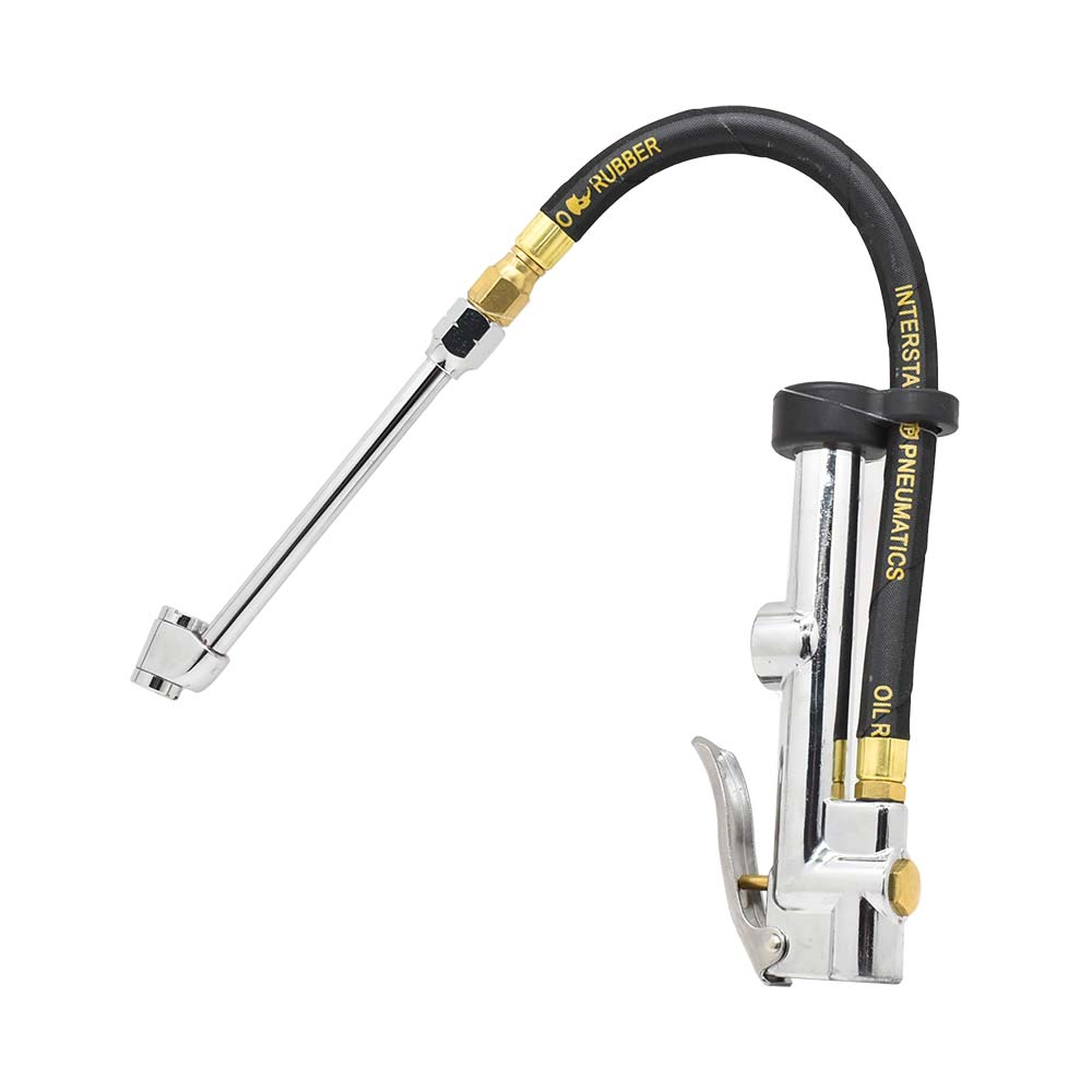Tire Inflator TF9000 with Dual Foot 11" Truck chuck T37L Steel Braided Whip