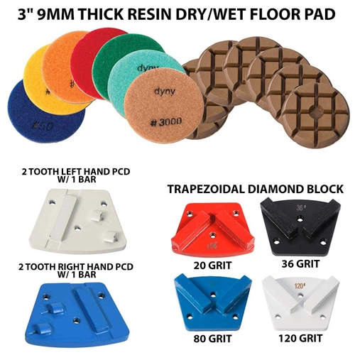Accessory Kit for TPSX-1,  includes 6 ea diamond grinding Traps and Polishing Pads