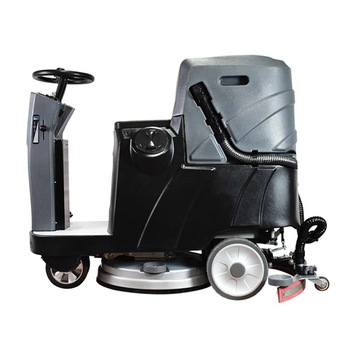 Auto Ride-On Floor Scrubber with 19" Cleaning Pad, Three 170 Amp Batteries
