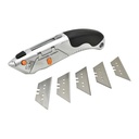 Heavy-Duty Auto-Load Utility Knife with 6 Extra Blades