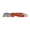 Heavy Duty Folding Utility Knife with Belt Clip - Red