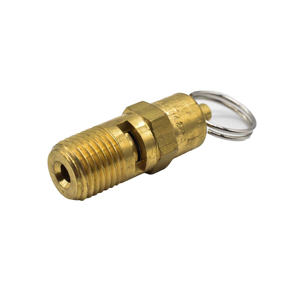 1/4" MPT Brass Safety Valve w/pull Ring  - 95 PSI -  ASME Certified