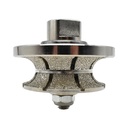 3/4" Full Bullnose Vacuum Brazed Diamond Profile Wheel with 5/8"-11 Female Threads
