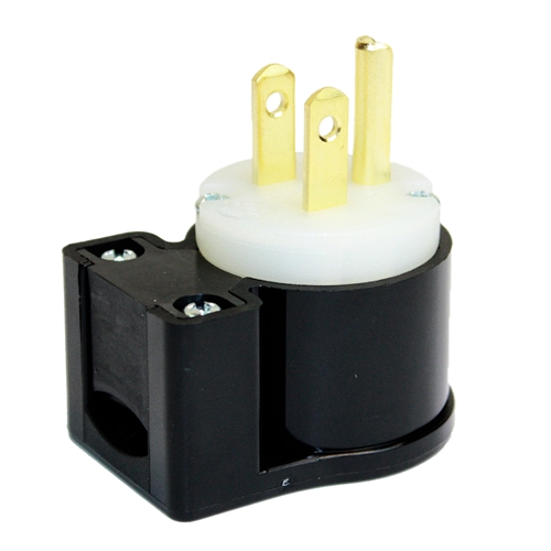 15A-125V 3-Blade NEMA 5-15P Straight Industrial Angle Electrical Plug
