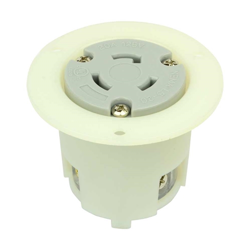 Twist Lock Receptacle Flange 2-Pole 3-Wire 20A 125V NEMA L5-20R