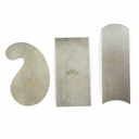 2-1/2" x 5" Cabinet Scraper (Gooseneck, Rectangular & Curved) - Set of 3
