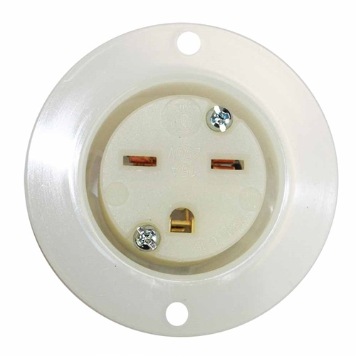 Std Receptacle Flange 2-Pole 3-Wire 15A 250V NEMA 6-15R