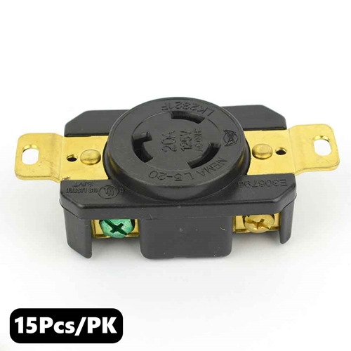 (TMT Only) Wall Receptacle - 20A-125V - Twist Female -NEMA L5-20R - 15PK