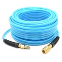 1/4" 50 ft Light Blue PU Hose Kit with 1/4" Brass "S" Coupler and Steel Plug