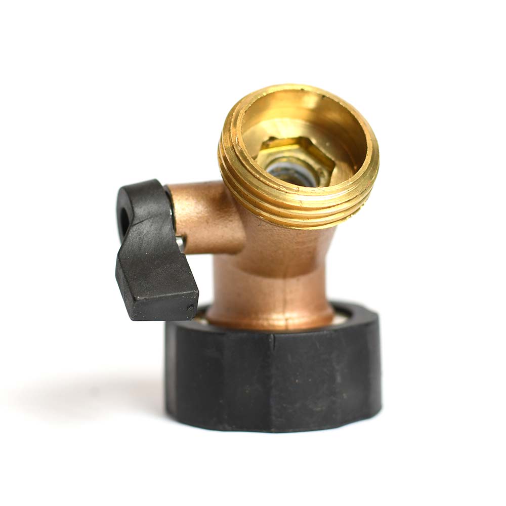 385-T Garden Hose Gooseneck Swivel Shut-Off Connector