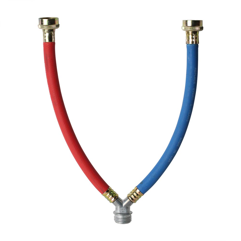 747-T 1ft Rubber Washing Machine Y Mixer Hose Connector