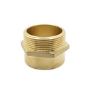 2-1/2" Female NH/NST X 2-1/2" Male NPT Brass HEX Fire Hose / Hydrant Adapter