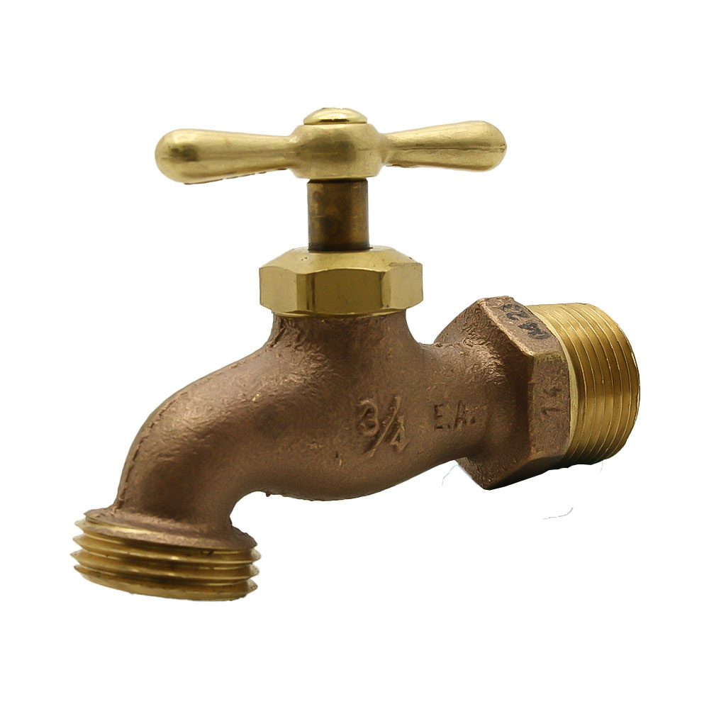1/2" MIP x 3/4" GHT SSS Brass Hose Bibb