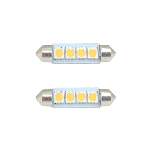 Boat and RV LED Light Bulb - 4LED 12V 85 Lumens 1.2W White - 2 /Display Pack