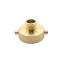 2-1/2" Female NH/NST X 2-1/2" Male NPT Brass Rigid Fire Hose / Hydrant Reducer Adapter with Pin Lug