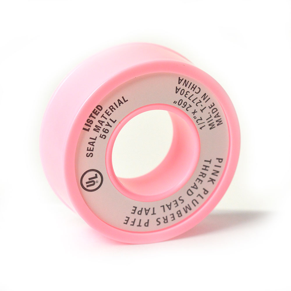 942-T 1/2" x 260" Pink High Density Thread Sealing PTFE Plumber's Tape - Oatey 31402D