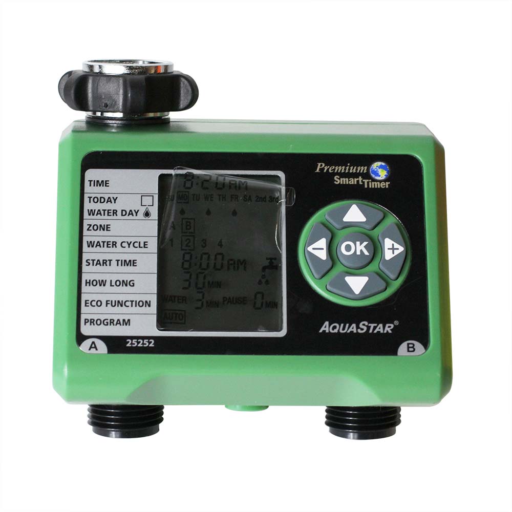 25252 2-Zone Programmable Electronic Water Timer 
