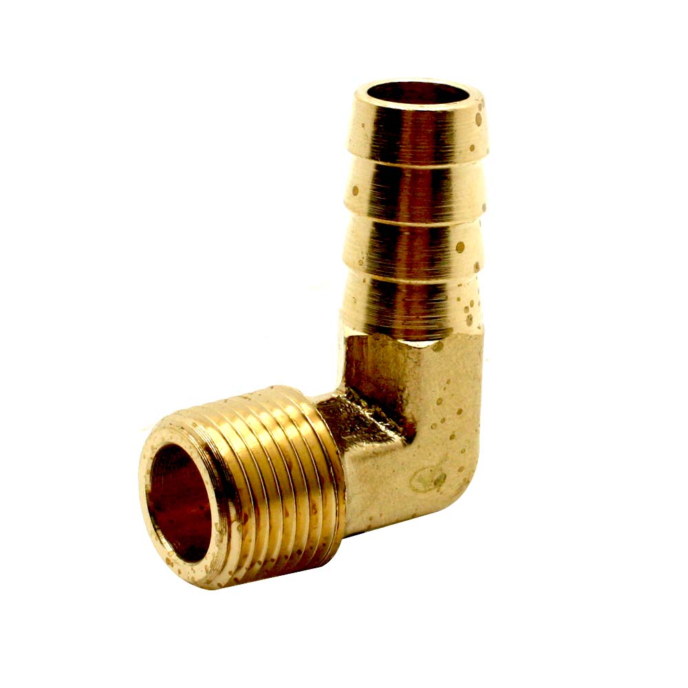 2749-T 1/4" Barb X 1/8 MIP Elbow