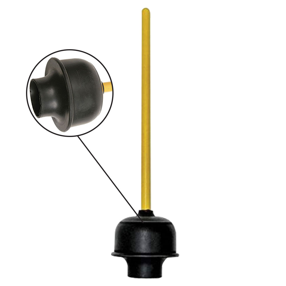 Modern Deluxe Fanged Toilet Plunger