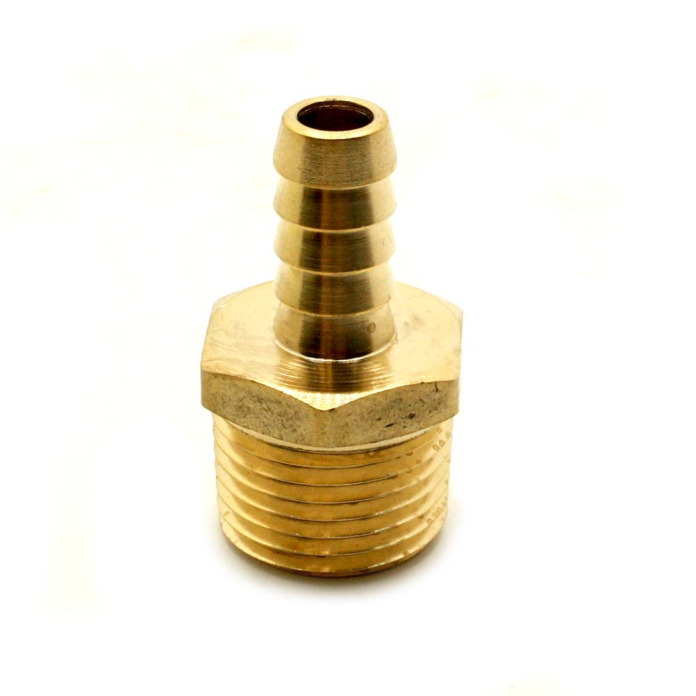 3/8" Hose Barb X 1/8" MIP Brass Adapter