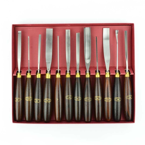 12 Piece Woodcarving Set In Cardboard Box