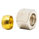 119-T 1/2" Compression Nut with Ferrule Sleeve - Chrome Plated