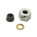 121-T 1/2" Slip Joint Nut with Washer & Friction Ring- For 3/8" O.D. Tubing